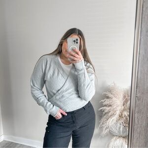 NWT Free people lupine light blue wrap top